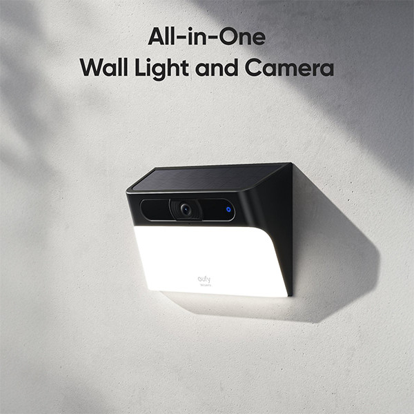 Eufy S120 Solar Wall Light met camera | 2K | Zwart Eufy 123led.nl
